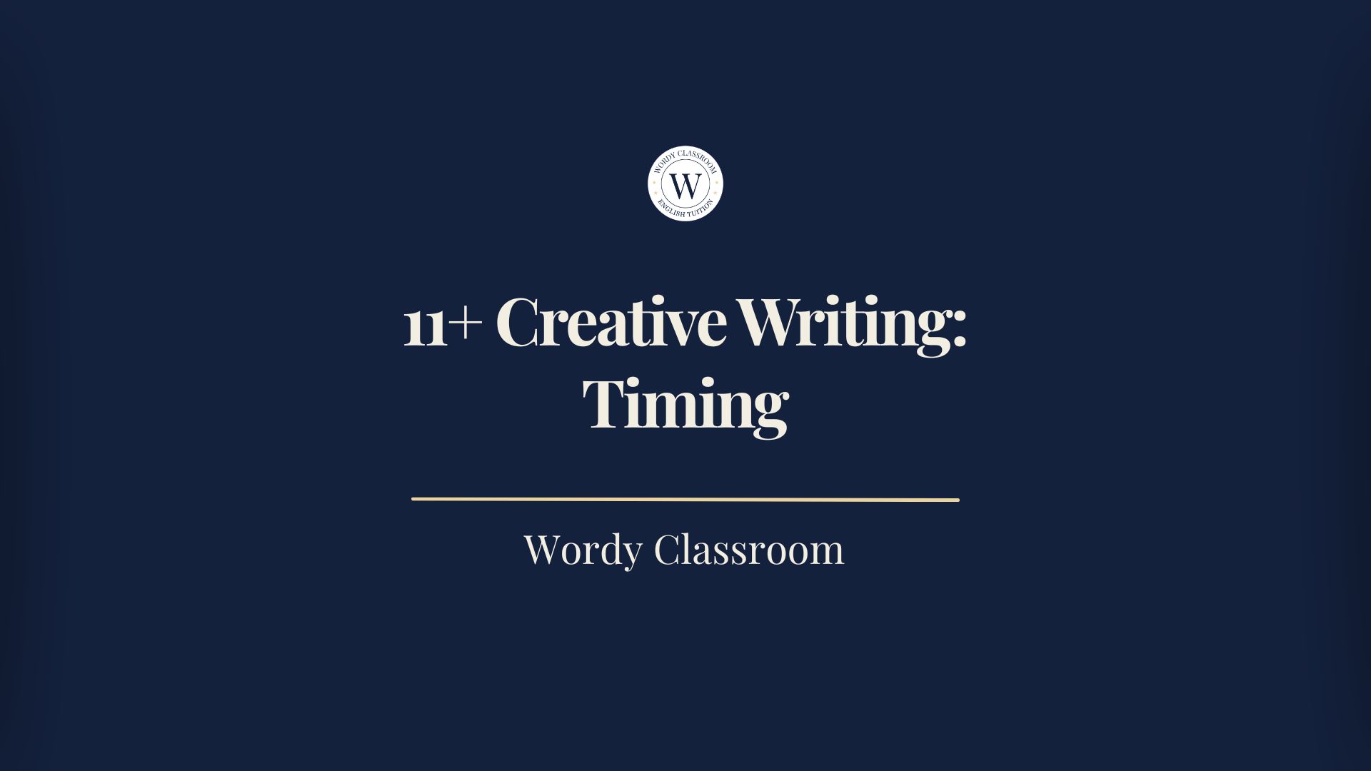 Cover graphic: 11+ Creative Writing Timing