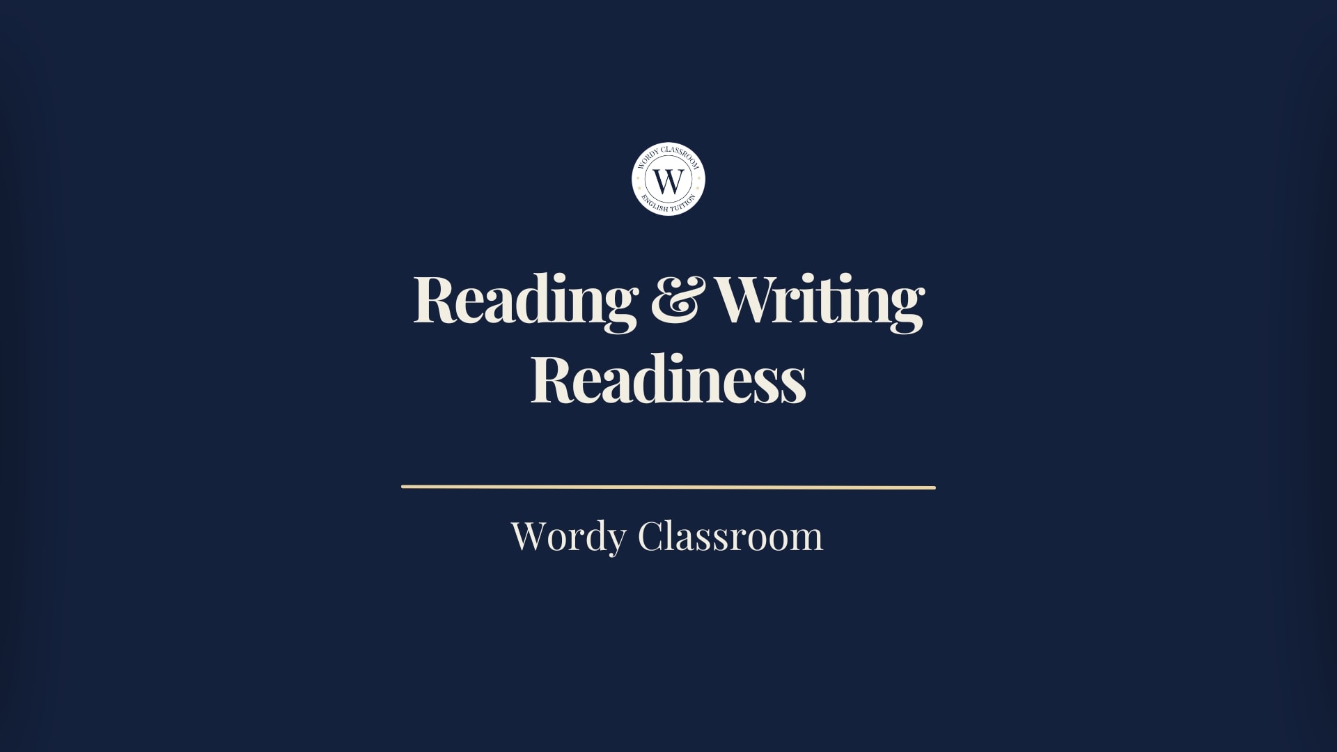 Reading and Writing Readiness Summer Sessions, a free online course with Wordy Classroom
