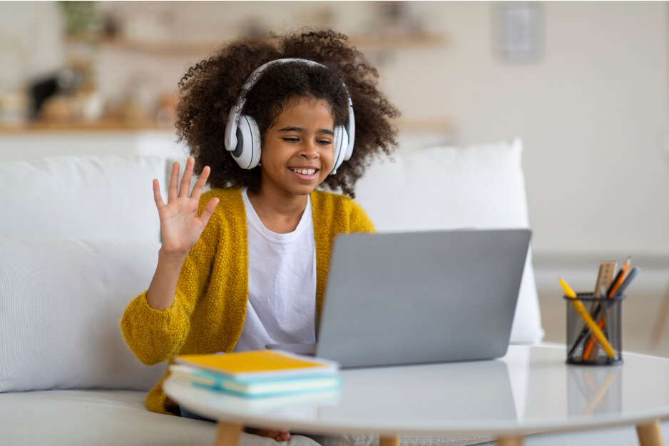 A child studying vocabulary for the 11+ comprehension exam