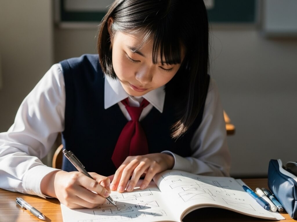 Young child preparing for year 6 SATs