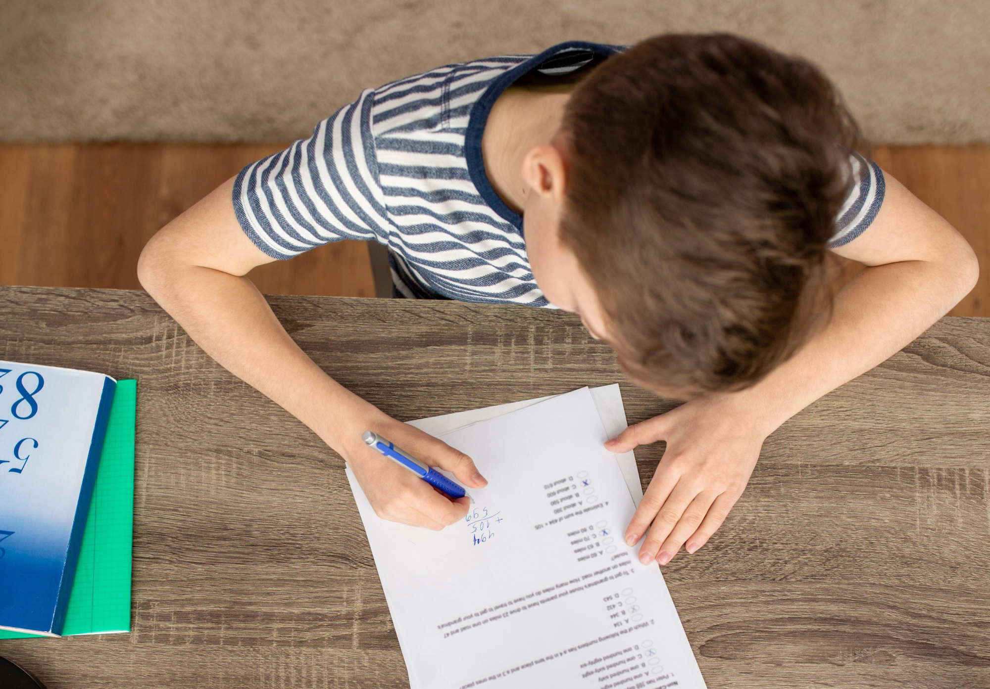 Young child preparing for year 6 SATs